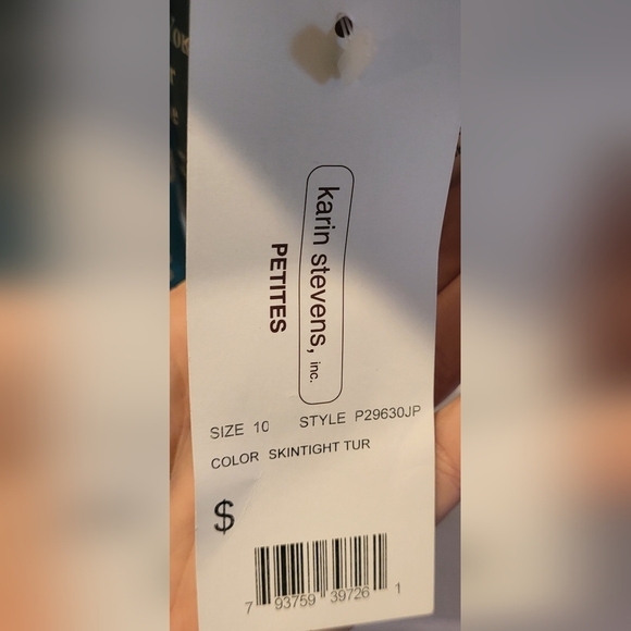 Vintage Karin Stevens Petites Blue/White Floral Pleated Dress with buttons Sz 10 - Picture 4 of 7